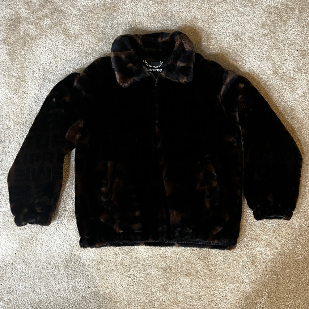 SUPREME FAUX REPEATER BOMBER JACKET